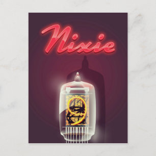 Nixie Tube vintage poster Postcard