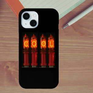 Nixie Tubes with Customizable Text iPhone 15 Case