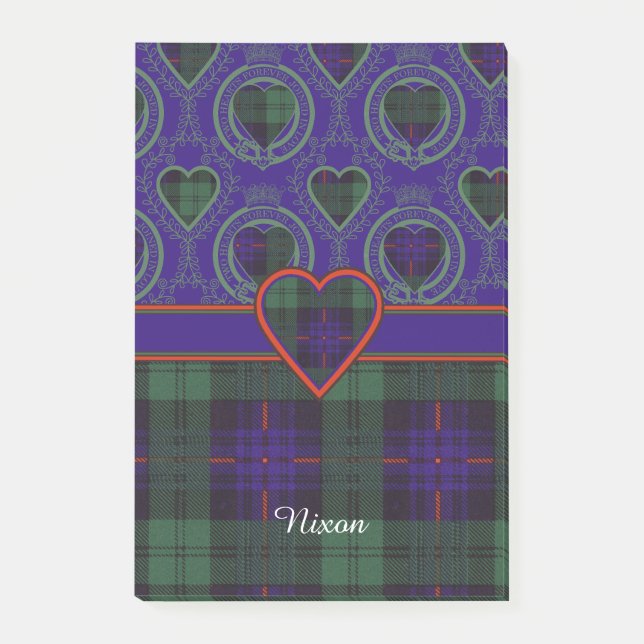 Nixon family clan Plaid Scottish kilt tartan Post-it Notes (Front)