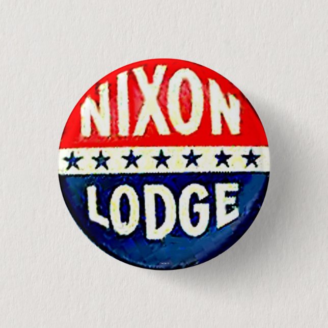Nixon-Lodge 1 Inch Round Button (Front)
