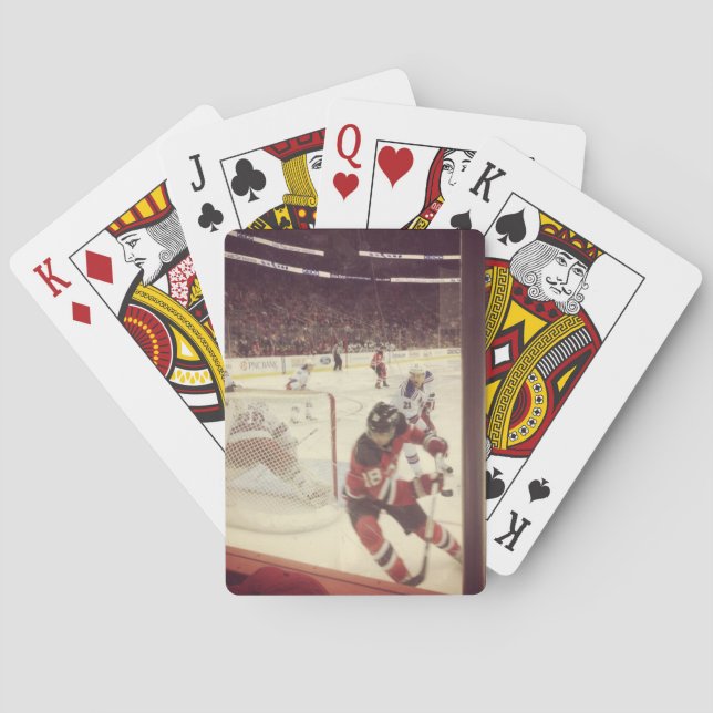 NJ Devils vs. Rangers playing cards (Back)