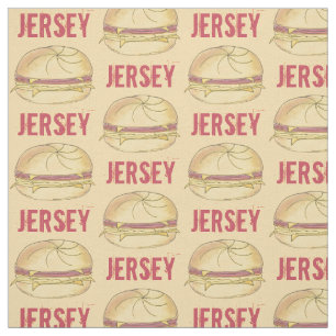 NJ New Jersey Pork Roll Breakfast Egg Sandwich Fabric