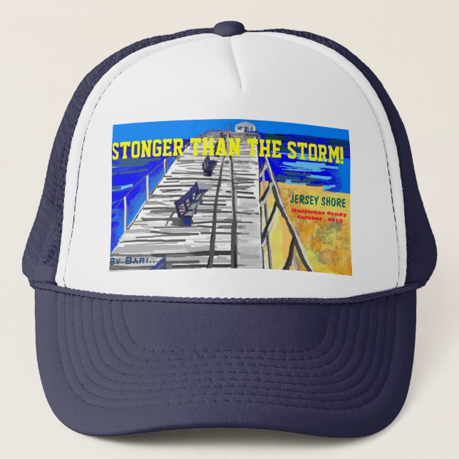 NJ Shore Boardwalk "Stronger than the Storm" Cap (Front)