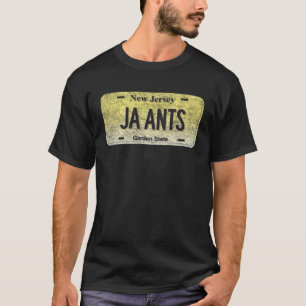 NJ State Vanity License Plate JA ANTS T-Shirt