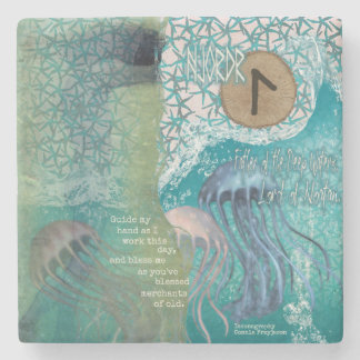 Njordr Blessing Marble Altar Foci Stone Coaster