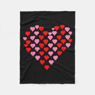 Nk And Red Hearts Lovers Funny Valentine’s Day Hum Fleece Blanket