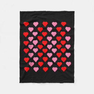 Nk And Red Hearts Lovers Funny Valentine’s Day Hum Fleece Blanket