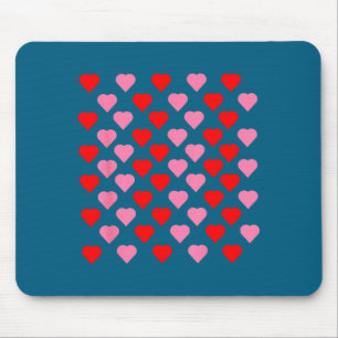 Nk And Red Hearts Lovers Funny Valentine’s Day Hum Mouse Pad