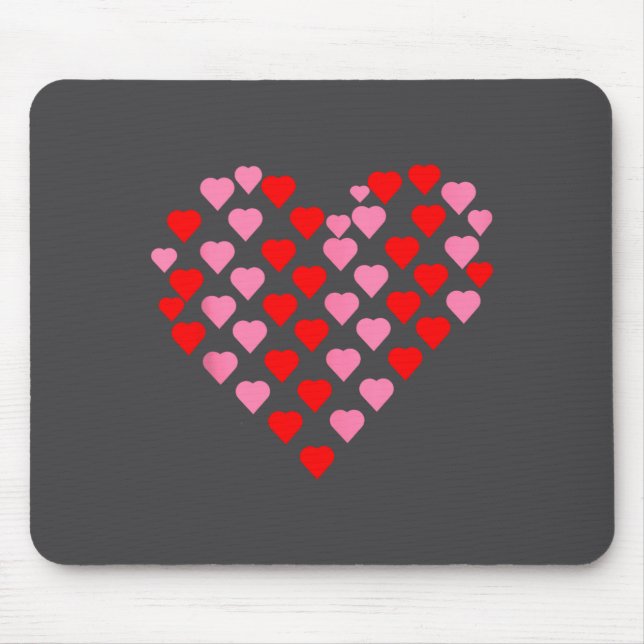 Nk And Red Hearts Lovers Funny Valentine’s Day Hum Mouse Pad (Front)