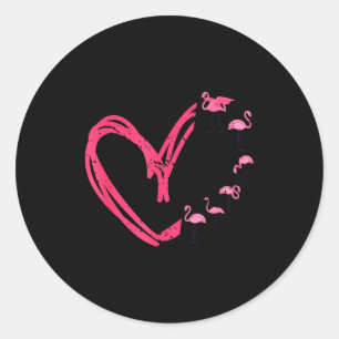 Nk Animal Valentines Day Gift Flamingo Classic Round Sticker