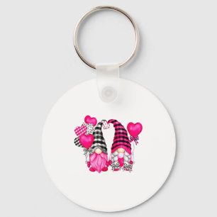 Nk Buffalo Plaid And Heart Balloons Valentines D _ Keychain