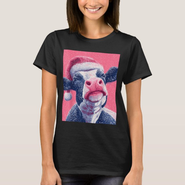 Nk Christmas Cow  T-Shirt (Front)