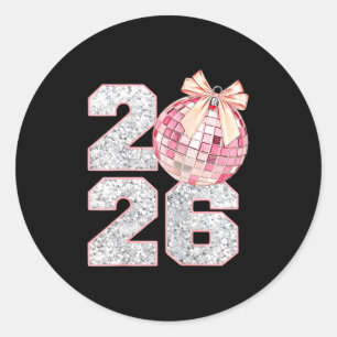 Nk Coquette 2026 New Year Shirt _ Aesthetic Holida Classic Round Sticker