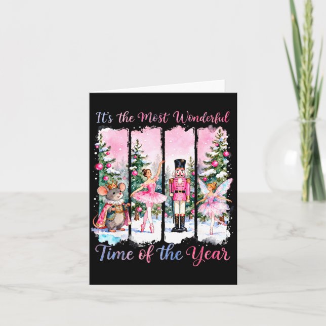 Nk Coquette Bow Nutcracker Friends Snow Globe Chri Card (Front)