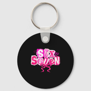 Nk Coquette Valentine Six Seven Bow 6 7 Meme Women Keychain
