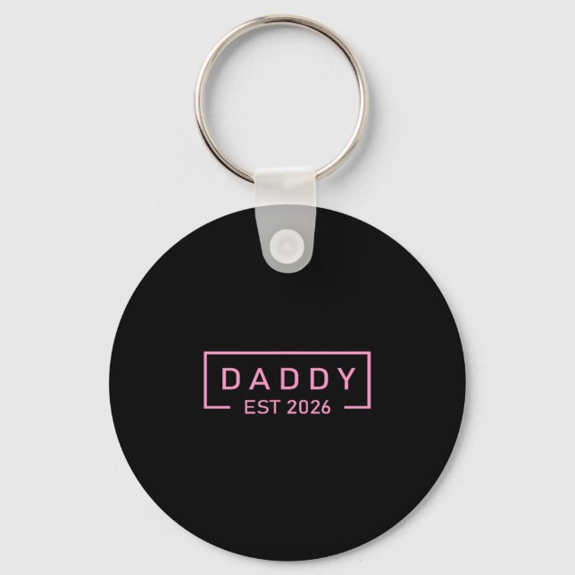 Nk Daddy Est. 2026 Logo Father 2026 Loading New Da Keychain (Front)