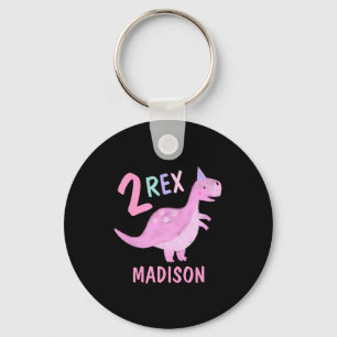 Nk Dinosaur Two Rex 2nd Birthday Party Baby  Keychain