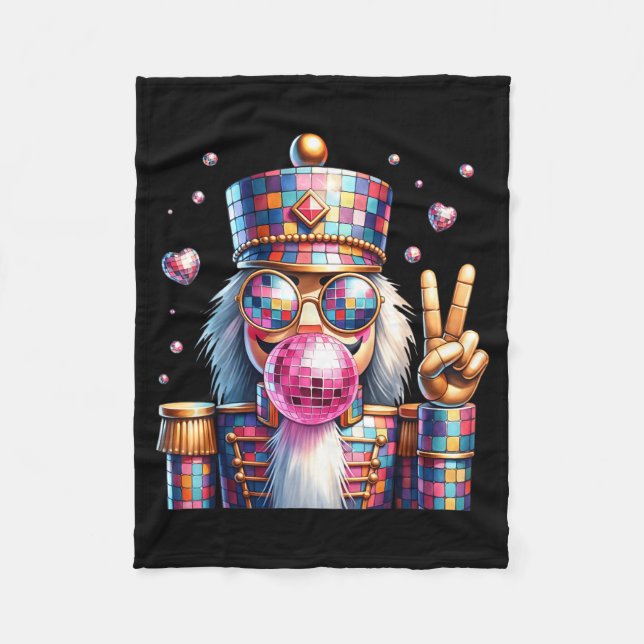 Nk Disco Nutcracker Bubblegum Christmas For Men Wo Fleece Blanket (Front)