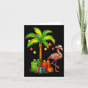 Nk Flamingo Christmas Palm Tree Trocal Xmas Card
