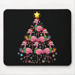 Nk Flamingo Christmas Tree Santa Flamingo Holiday  Mouse Pad