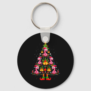 Nk Flamingo Christmas Tree Santa Hat Xmas Keychain