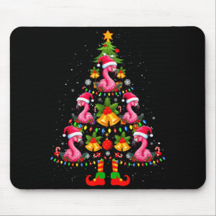 Nk Flamingo Christmas Tree Santa Hat Xmas  Mouse Pad