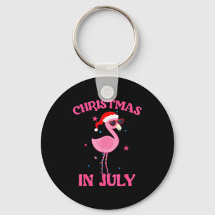 Nk Flamingo In Santa Hat Christmas In July Girl  Keychain