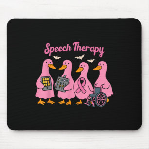 Nk Goose Ribbon Speech Language Pathologist Therap Mouse Pad