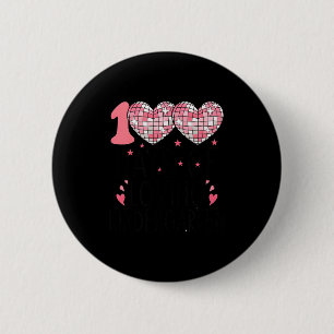 Nk Heart Kindergarten Valentine 100 Days For Girl 2 Inch Round Button