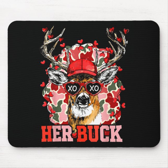 Nk Her Buck Camo Deer Hunting Camouflage Matching  Mouse Pad (Front)