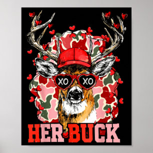 Nk Her Buck Camo Deer Hunting Camouflage Matching  Poster