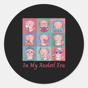 Nk In My Axolotl Era Cute Christmas For Axolotl Lo Classic Round Sticker