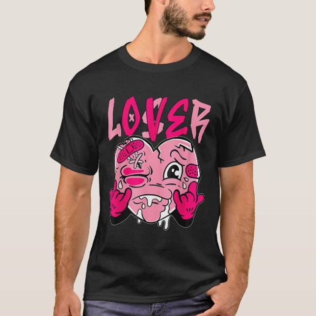 Nk Loser Lover Nk Drip Heart Matching Tee For Men  (Front)