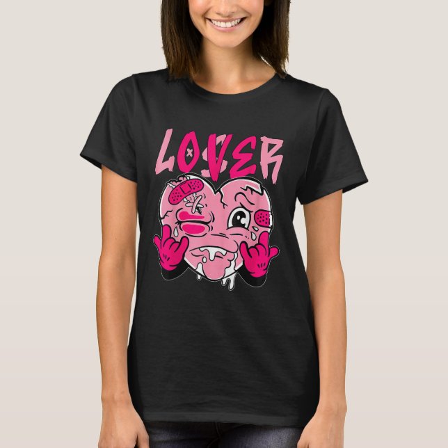 Nk Loser Lover Nk Drip Heart Matching Tee For Men  (Front)