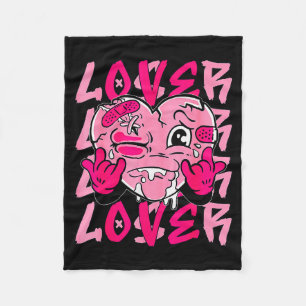 Nk Loser Lover Nk Drip Heart Matching Tee For Men  Fleece Blanket