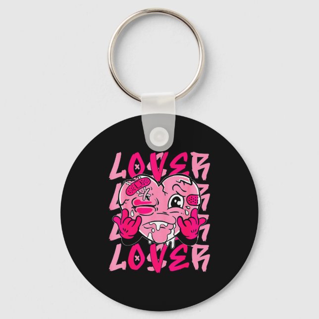 Nk Loser Lover Nk Drip Heart Matching Tee For Men  Keychain (Front)
