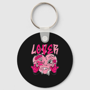 Nk Loser Lover Nk Drip Heart Matching Tee For Men Keychain