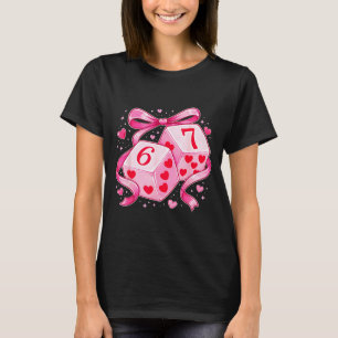 Nk Love Dice 6 7 Hearts Valentine Cute Romantic Ar T-Shirt