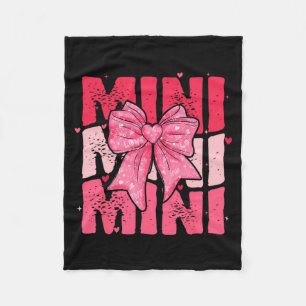 Nk Mini Coquette Bow Happy Valentine Day Mom Mot  Fleece Blanket