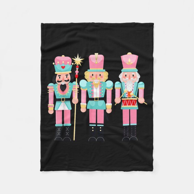 Nk Nutcracker Squad Xmas Nk Christmas Pajamas Wome Fleece Blanket (Front)