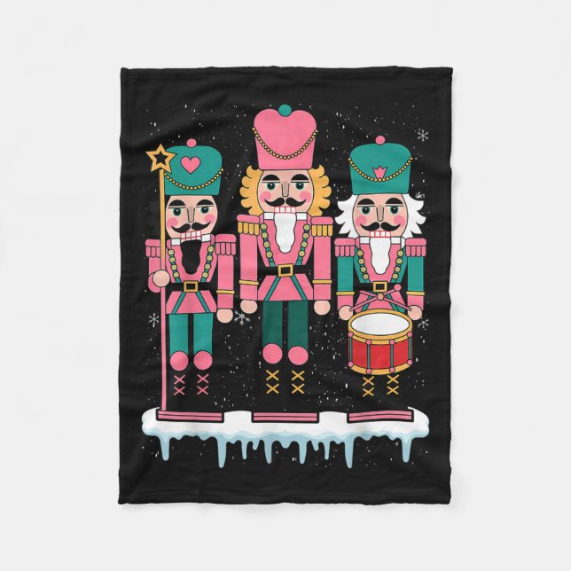 Nk Nutcracker Squad Xmas Nk Christmas Pyjamas Wome Fleece Blanket (Front)