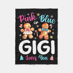 Nk Or Blue Gigi Loves You Gender Reveal Christmas  Fleece Blanket