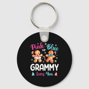 Nk Or Blue Grammy Loves You Gender Reveal Christma Keychain