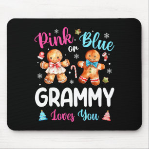 Nk Or Blue Grammy Loves You Gender Reveal Christma Mouse Pad