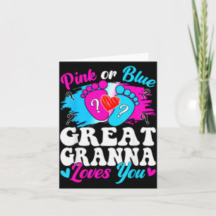 Nk Or Blue Great Gr Love You Baby Gender Reveal  Card