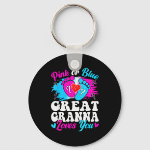 Nk Or Blue Great Gr Love You Baby Gender Reveal  Keychain