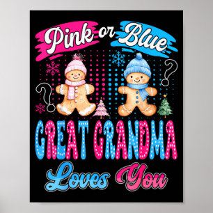Nk Or Blue Great Grandma Loves You Gingerbread Chr Poster
