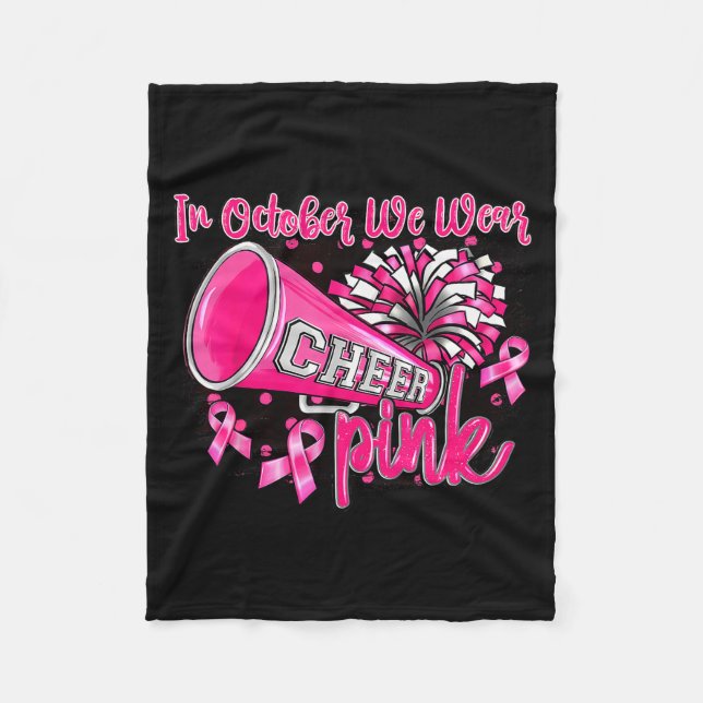 Nk Out Football Cheer For The Breast Cancer Awaren Fleece Blanket (Front)