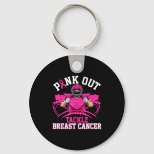 Nk Out Tackle Breast Cancer Awareness American Foo Keychain