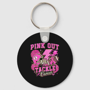 Nk Out Tackle Breast Cancer Awareness American Foo Keychain